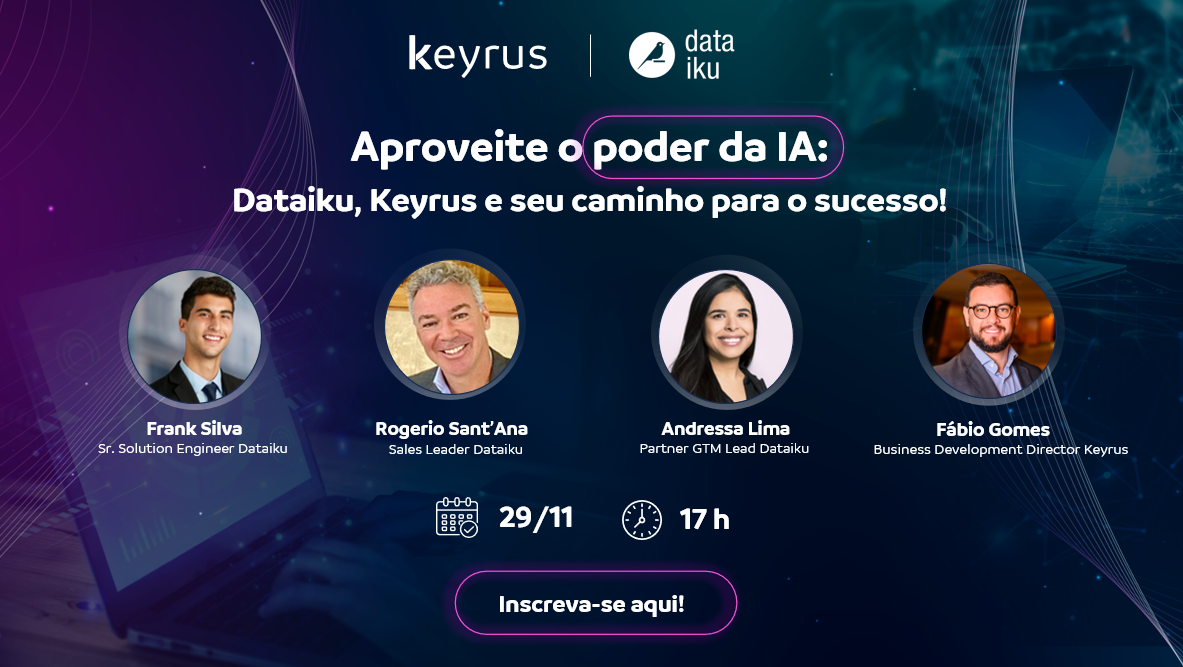 Gração webinar Aproveite o poder da IA com Keyrus e Dataiku!